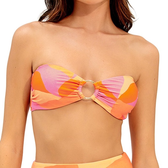 {VIX} Brand New Martinica Greta Ring Bandeau Bikini Top